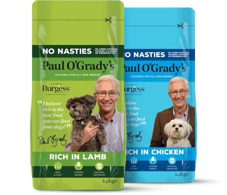 Paul O'Grady No Nasties Dog Food now in store